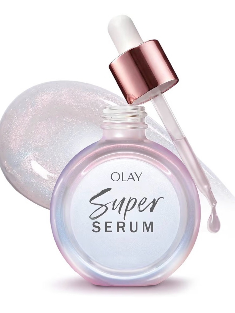 OLAY Skincare Serum - Iridescent Light Pink Bottle